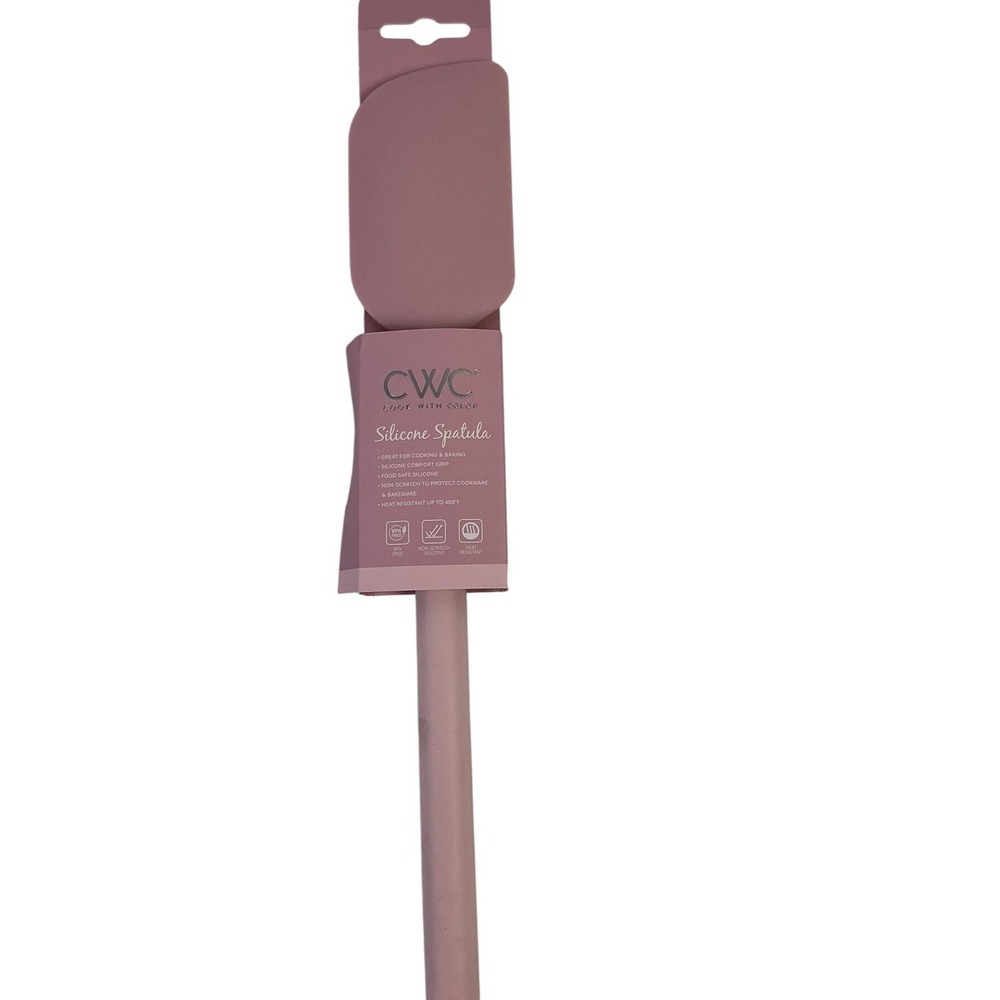 CWC Cook With Color Pink Silicone Turner & Spatula Set BPA Free 450F - Picture 9 of 13
